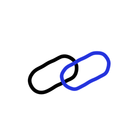 紐付けのイラスト（つながった鎖）