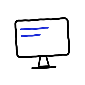 パソコンの画面のイラスト