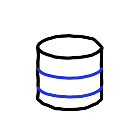 データの保存を表すデータベースのイラスト
