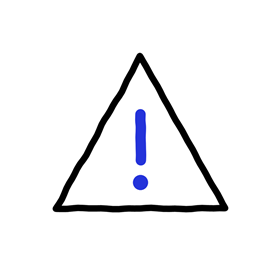 注意を表す三角のイラスト